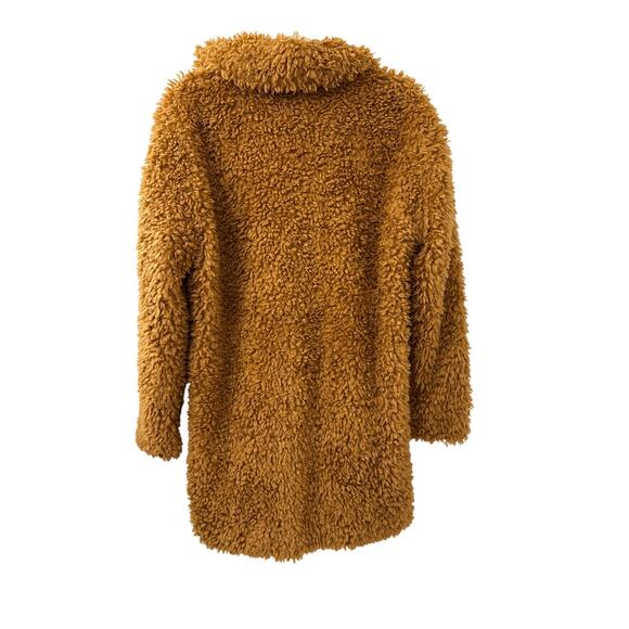 J.Crew The Textured Teddy Faux Sherling Trench Coat Size Women's Small - Picture 3 of 4